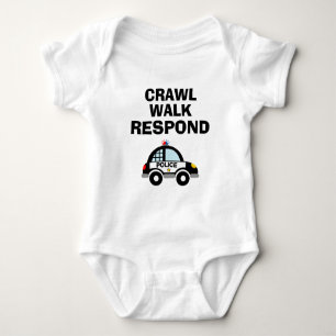 Body Para Bebê CRAWL WALK RESPOND presente ursinho de carro da po