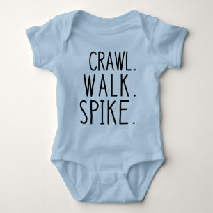 Body Para Bebê Crawl Walk Spike, Bebê De Voleibol