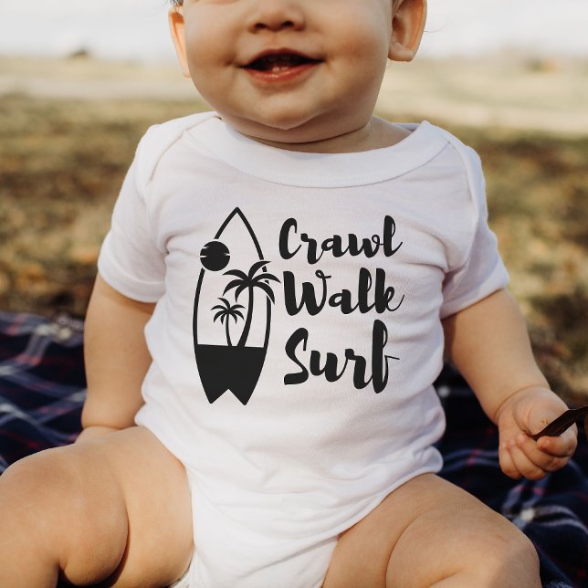 Body Para Bebê Crawl Walt Surf Verão Pequeno surfista Bebê Bodydr (Criador carregado)