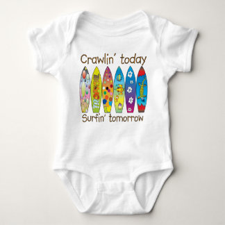 Body Para Bebê Crawlin hoje. .surfin amanhã