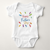 Crayons Happy Dia de os pais Typografia | Roupa de