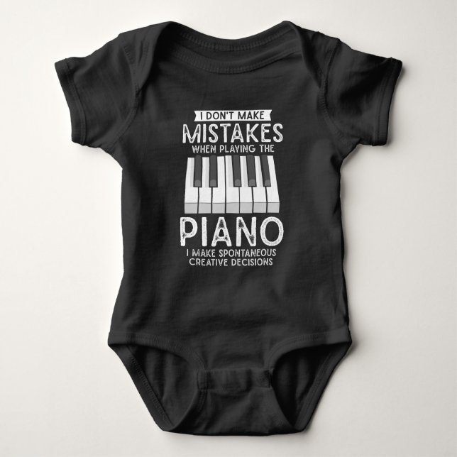 Body Para Bebê Creative Pianista Witty Piano Musical Lover (Frente)