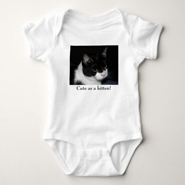 Body Para Bebê Creeper da Criança do Gatinho bonito (Frente)