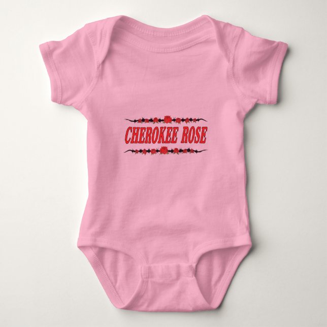 Body Para Bebê Creeper da criança do rosa Cherokee (Frente)