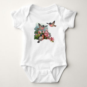 Body Para Bebê Creeper do bebê da flor de cerejeira