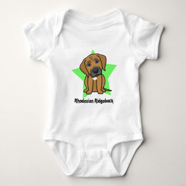 Body Para Bebê Creeper do bebê de Rhodesian Ridgeback da estrela (Frente)