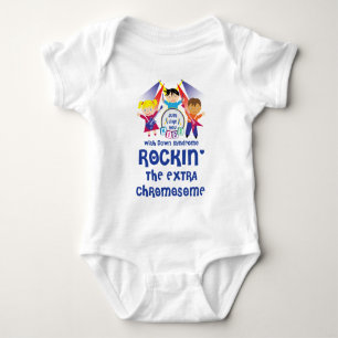 Body Para Bebê Creeper infantil ROCKIN o cromossoma extra