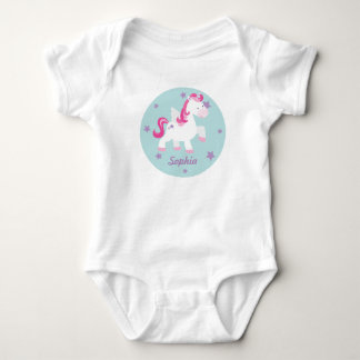 Body Para Bebê Creeper Mágico, cor-de-rosa, do Unicórnio