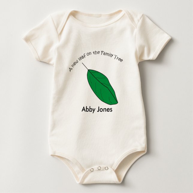 Body Para Bebê Creeper - Nova Folha (Frente)