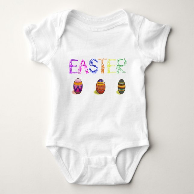 Body Para Bebê Creeper PÁSCOA criança (Frente)