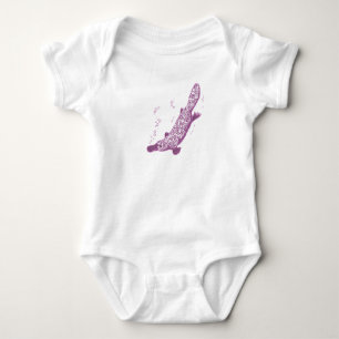 Body Para Bebê Creeper/t-shirt malva do bebê de Platypus