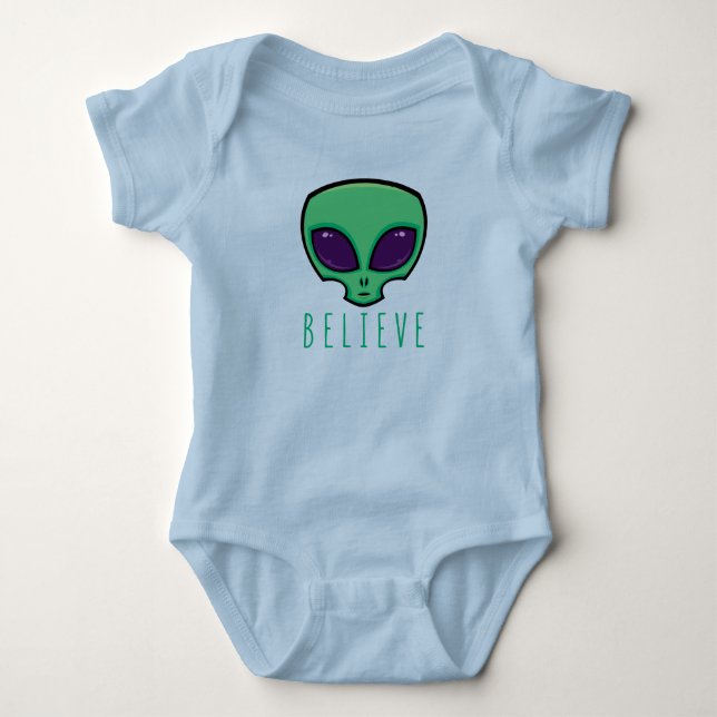 Body Para Bebê Creia na Alienígena (Frente)