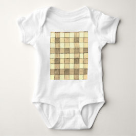 Body Para Bebê Creme branco e unisex de Tan gingham