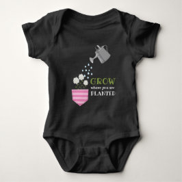 Body Para Bebê Cresça onde você é plantado, inspiração no bolso