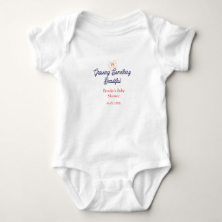 Body Para Bebê crescendo algo lindo arco de pêssego chá de bebê
