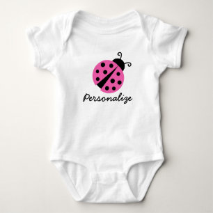 Body Para Bebê Criador de joias rosa personalizado para a menina