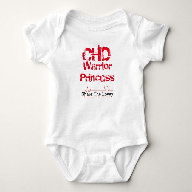 Body Para Bebê Criança CHD Warrior Princess (Frente)