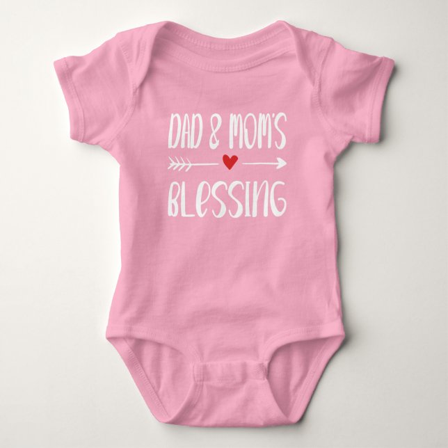 Body Para Bebê Criança Christelijke Romper - Bênção de Pais e Mãe (Frente)