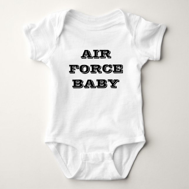 Body Para Bebê Criança Creeper Air Force Baby (Frente)