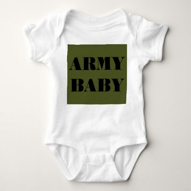 Body Para Bebê Criança Creeper Army Baby (Frente)