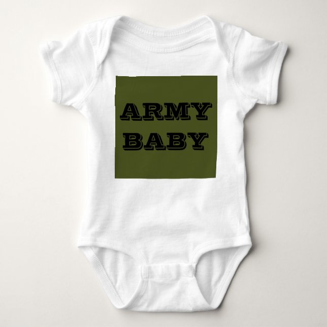 Body Para Bebê Criança Creeper Army Baby (Frente)