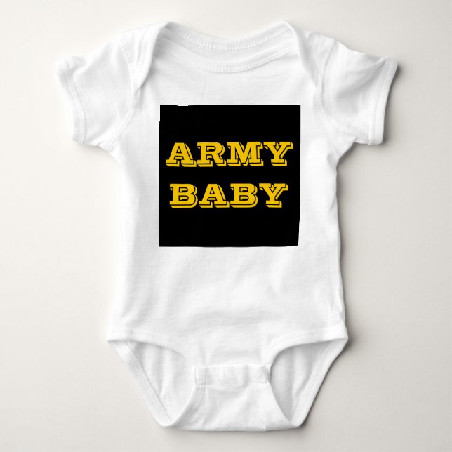 Body Para Bebê Criança Creeper Army Baby (Frente)