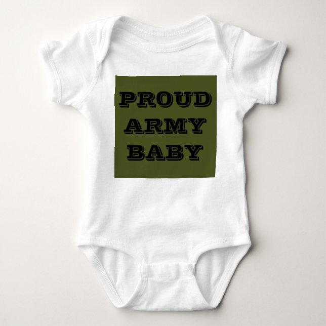 Body Para Bebê Criança Creeper Orud Army Baby (Frente)