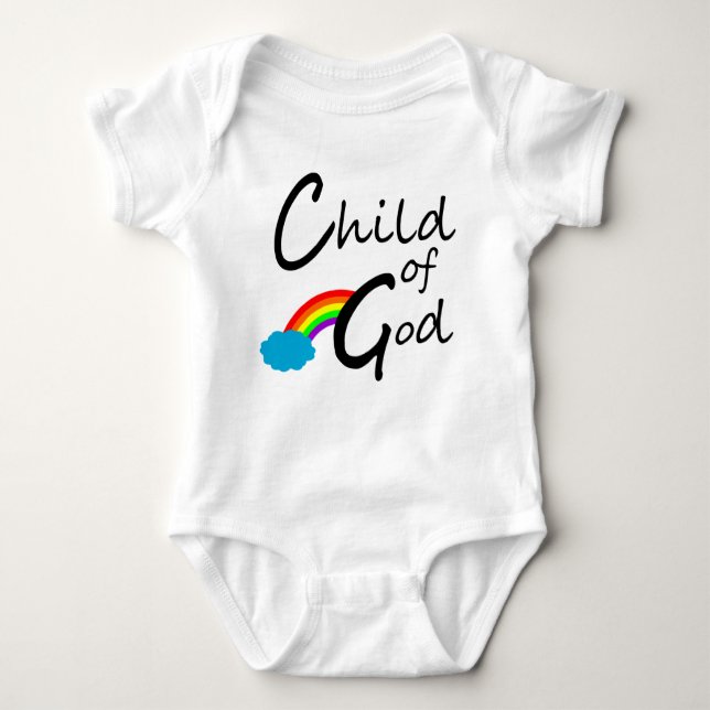 Body Para Bebê Criança do deus - Romper cristão do bebê (Frente)