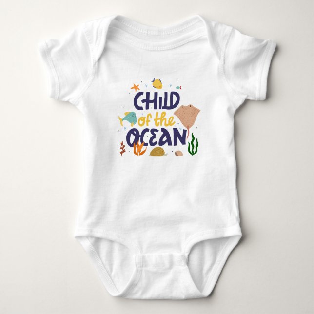 Body Para Bebê Criança do Oceano (Frente)