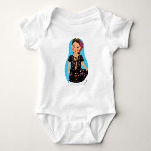 Body Para Bebê Criança mexicana Tehuana Matryoshka