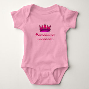 Body Para Bebê Criança personalizada Coroa rosa princesa