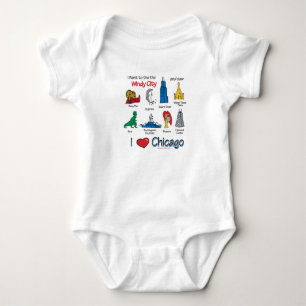 Body Para Bebê Crianças de Chicago