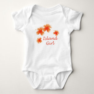 Body Para Bebê Crianças Floral Luau da Ilha Havaiana
