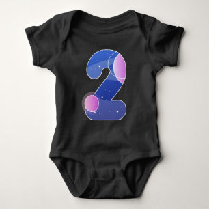 Body Para Bebê Crianças segundo aniversário Galáxia Espacial Exte