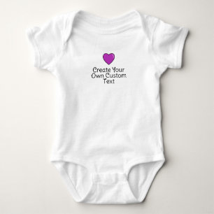 Body Para Bebê Crie seu próprio texto personalizado com coração r
