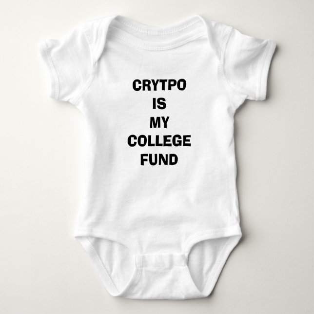 Body Para Bebê Cripto é meu fundo da faculdade (Frente)