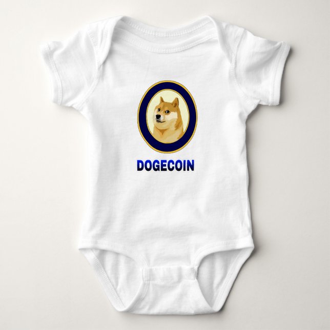 Body Para Bebê Criptomoeda de doogecina para a lua. 11. (Frente)