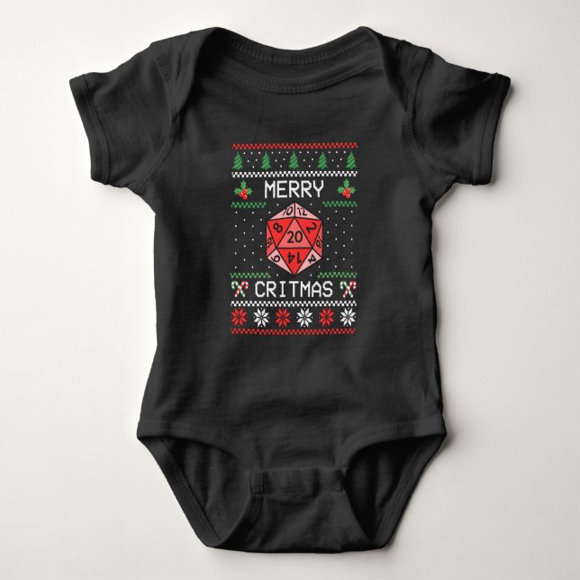 Body Para Bebê Critérios de feliz II - Natal Feio (Frente)