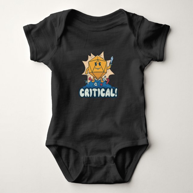 Body Para Bebê Critical Roll Dice (Frente)