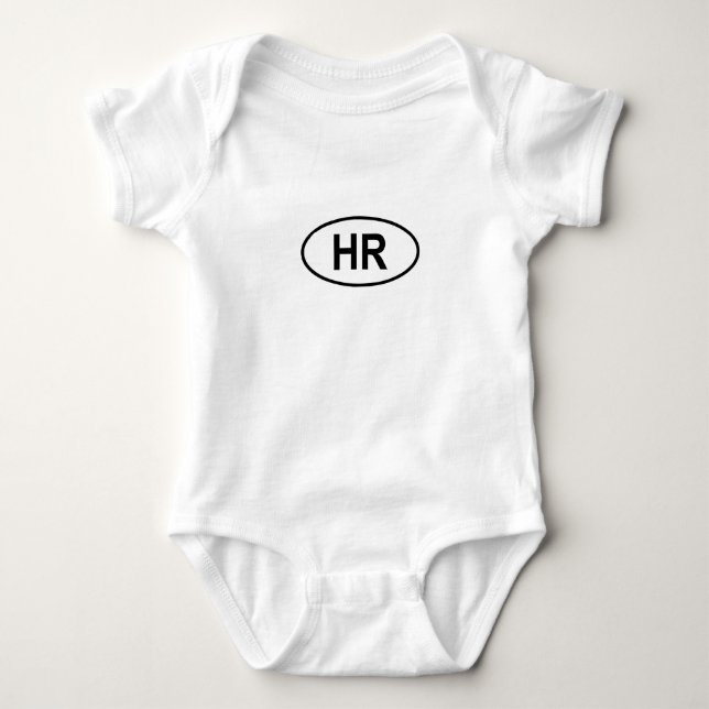 Body Para Bebê Croácia "HR Creeper (Frente)