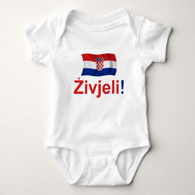 Body Para Bebê Croatia Zivjeli! (Elogios) (Frente)