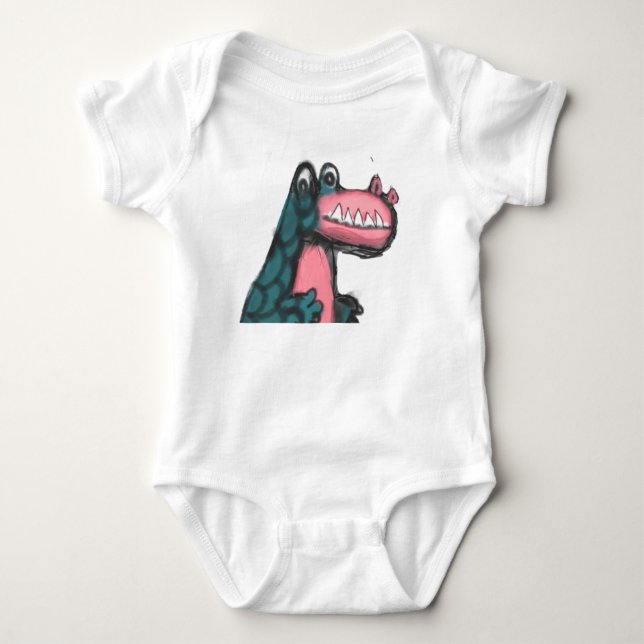 Body Para Bebê Crocodilo (Frente)