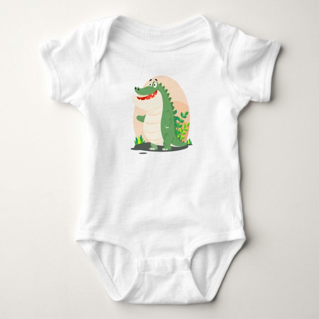 Body Para Bebê Crocodilo (Frente)