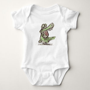 Body Para Bebê Crocodilo