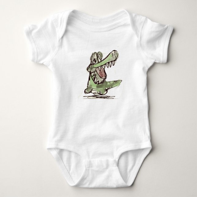 Body Para Bebê Crocodilo (Frente)