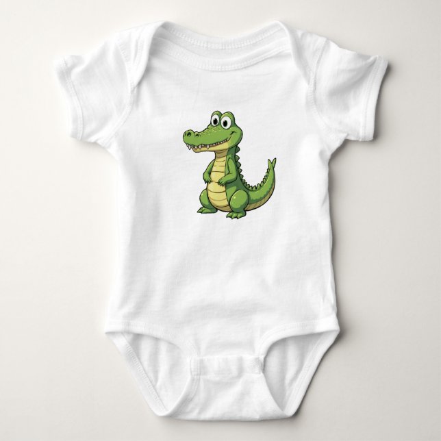 Body Para Bebê Crocodilo-Cinto (Frente)