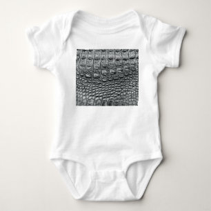 Body Para Bebê Crocodilo Noir: Preto Couro Mito