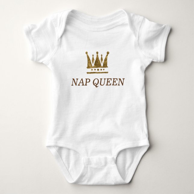 Body Para Bebê Crown Nap Queen Baby Jersey (Frente)