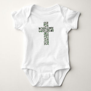 Body Para Bebê Cruz do lírio de páscoa - é aumentado!