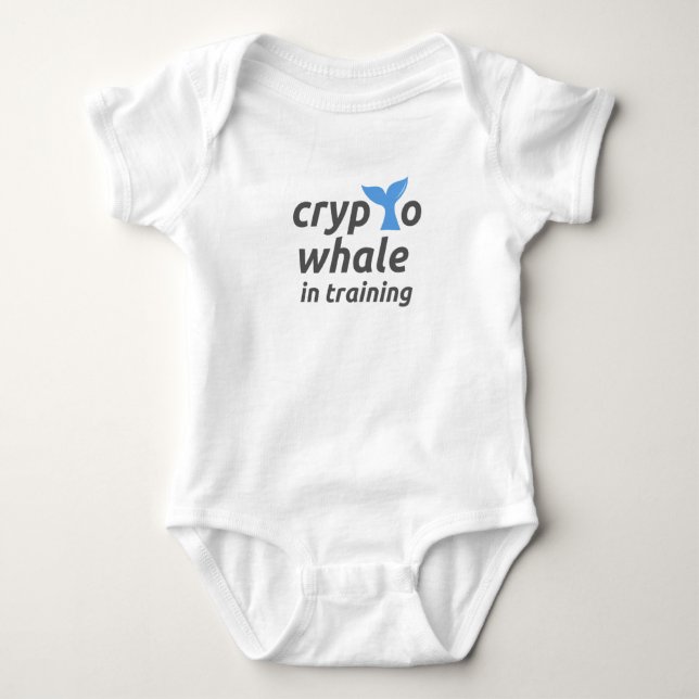Body Para Bebê Crypto Whale in Training Baby Bodysuit (Frente)